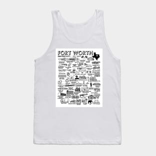 Forth Worth Map Art Tank Top